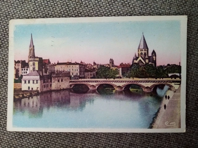 Cpa Metz Le Moyen Pont