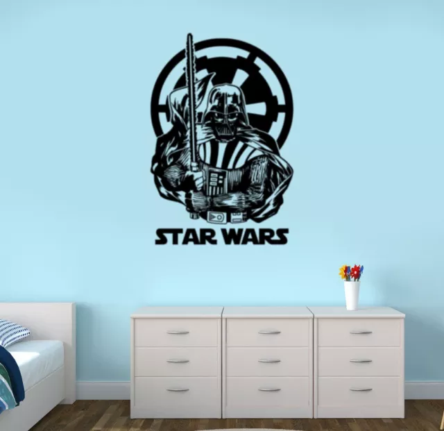 star wars darth vader wall sticker with quote WALL ART STICKER DECAL