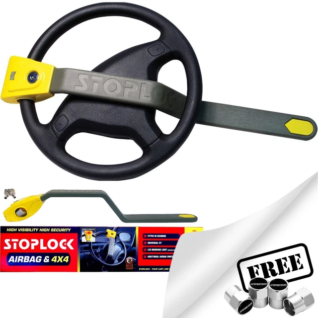 STOPLOCK 4X4 STEERING Wheel lock Car Van Motorhome AIRBAG Compatible