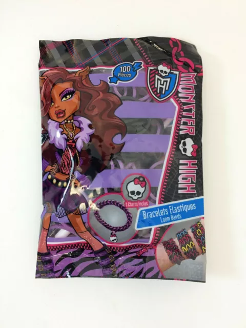 Sachet Loom Bands "Monster high" violet/noir-confection bracelet fantaisie(14/1)