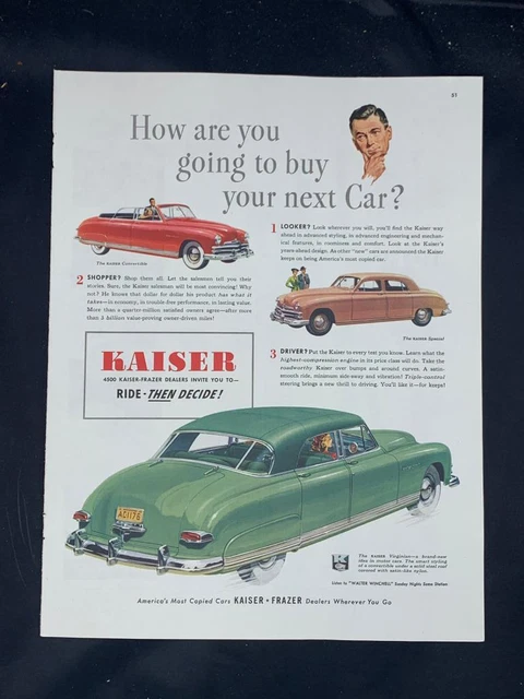 Magazine Ad* - 1949 - Kaiser Convertible, Special, Virginian