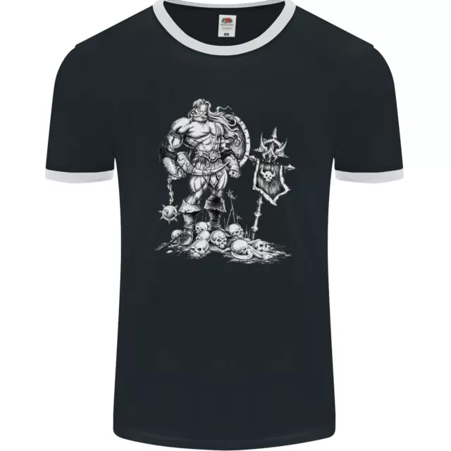 Viking Warrior Skull Thor Odin Valhalla MMA Mens Ringer T-Shirt FotL