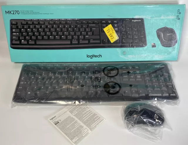 Logitech MK270 kabellose Tastatur & Maus, volle Größe, numerische Tastatur