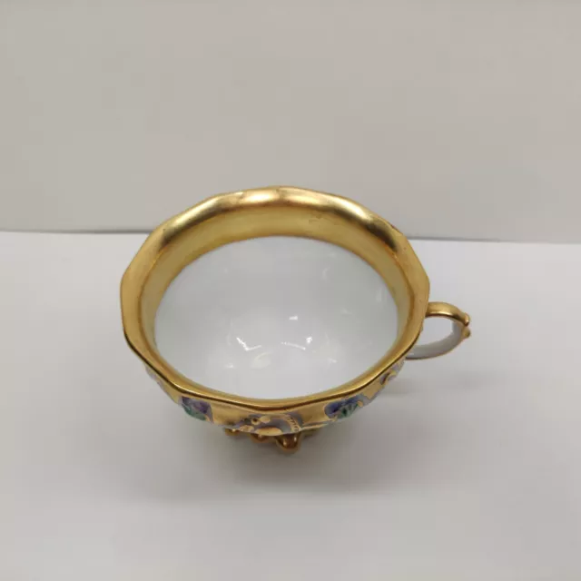 Rare Antique KPM Berlin HP Gold & Floral Beautiful Tea Cup Only Circa 1847s 3