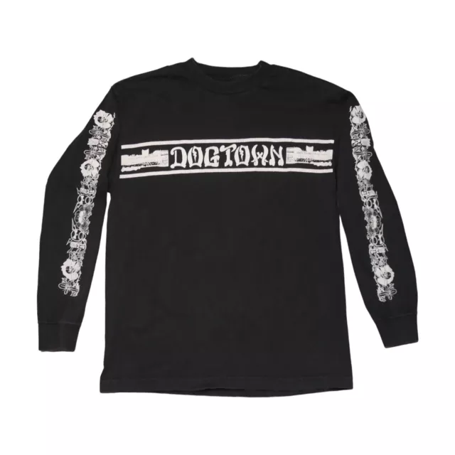 Dogtown Skateboards Black Z-Boys Venice Long Sleeve Cross Logo T-Shirt Medium