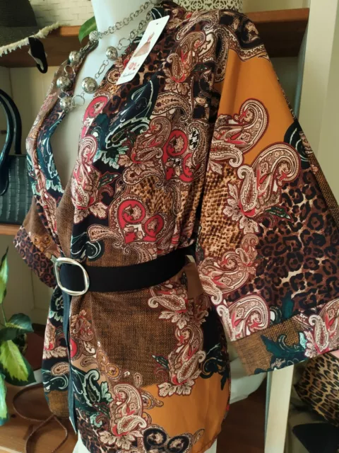 Camicia kimono Spolverino Donna nuovo indie hippie vintage cerimonia oriente sex