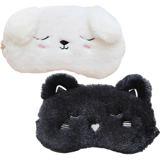 2pcs Cartoon Tier Schlafmaske entzückende Augenmaske für schlafende Plüsch