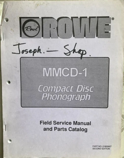 Rowe MMCD-1 Field Service and Parts Manual