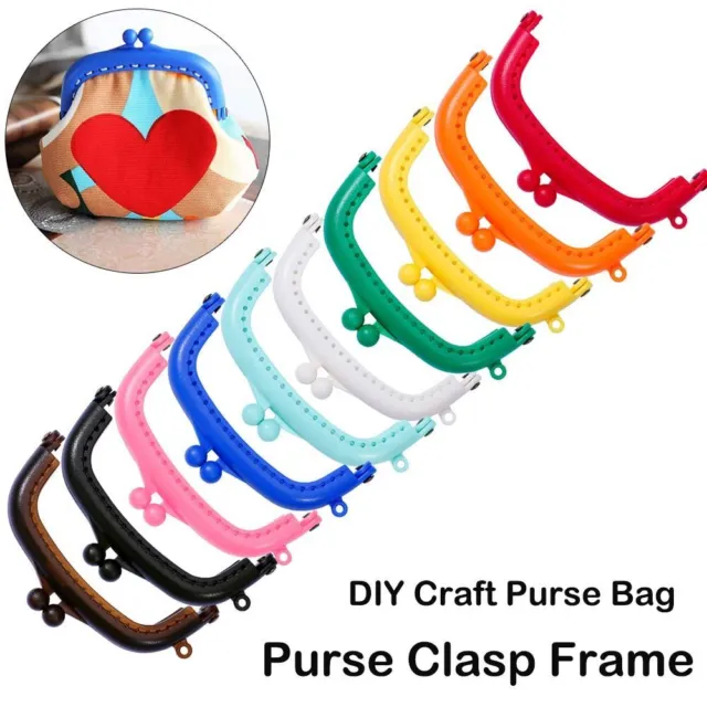 Bag Hardware Purse Frame Kiss Clasp Candy Color Purse Frame  DIY Craft