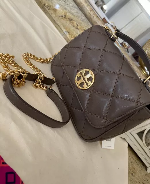 New w/ Tags- Tory Burch Willa Mini Top Handle Leather Crossbody Bag - $498