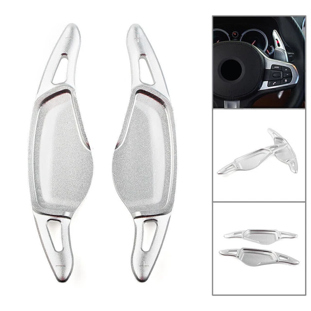 Silver Shift Paddle Steering Wheel Shifter Extension for BMW X3 X4 M5 2018-2020
