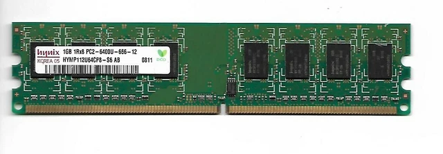 Barrette RAM Hynix 1 Go DDR2 PC2-6400 – HYMP112U64CP8-S6 AB-C – Occasion En état Fonctionnel