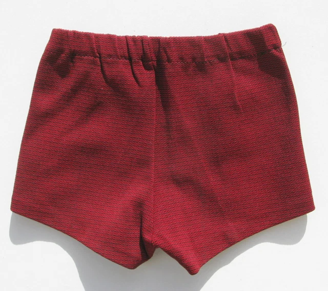 Authentique Short enfant vintage - Maillot de bain - Créatex Taille 6 ans Rouge