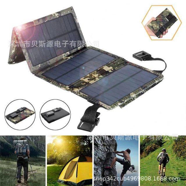 10w solar outdoor folding rechargeable photovoltaic camouflage folding bag