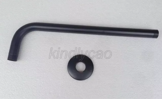 Black Oil Rubbed Bronze Shower Head Extension Pipe - 12" Long Shower Arm Ksh101 2