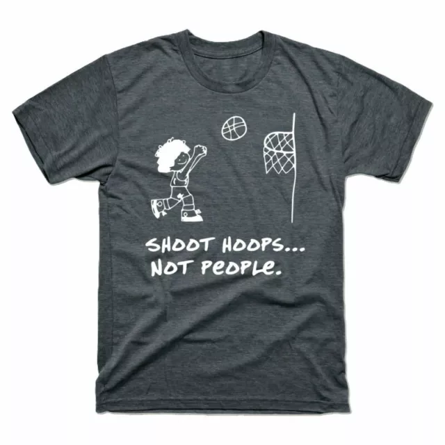 Camicia di cotone People Lovers Short T-shirt manica non uomo cerchi tiro pallacanestro T