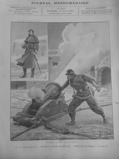 1896 Belfort Siege Guerre  2 Journaux Anciens