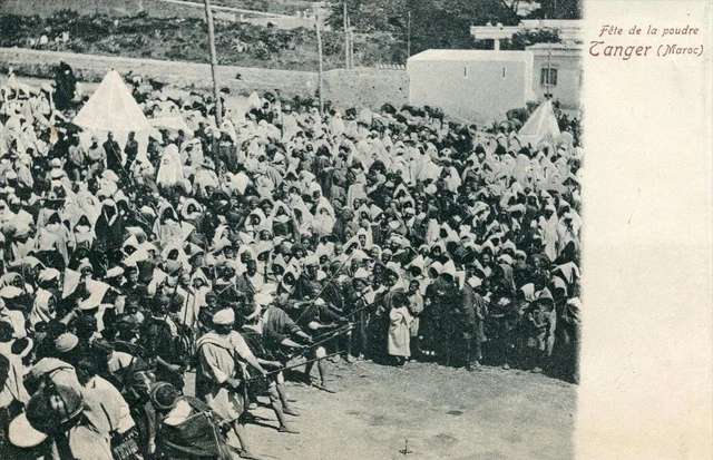 CPA MAROC TANGER FETE DE LA POUDRE (dos non divisé) ANIMATION