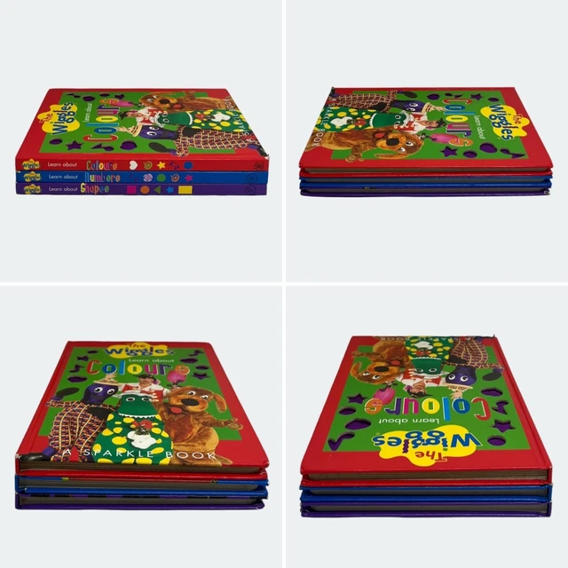 THE WIGGLES 3X 'A Sparkle' Book Bundle - Learn About Colours + Numbers ...
