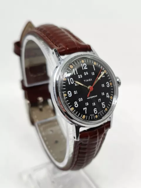 Vintage Timex Sprite 30mm Military Style Mech Watch, Serviced & Restoration.