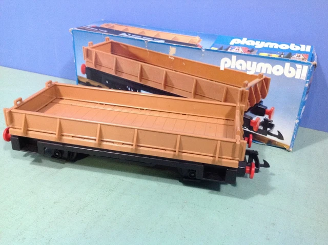 (O4104 bis) playmobil train Wagon plat ref 4104 en boite