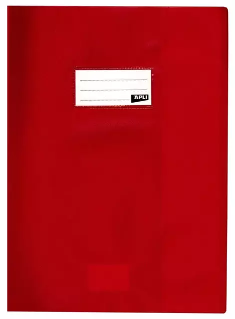 [Ref:101606-3] APLI Lot de 3 Protège-cahiers PVC 19/100ème 21 x 29.7 cm Rouge