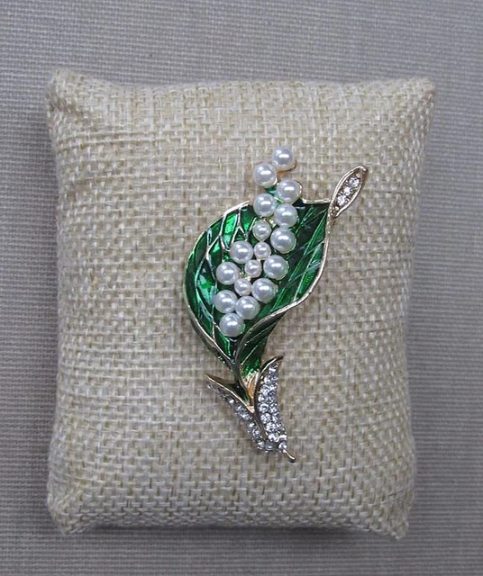 Broche Vintage Barrette Argentée Avec Perle Grise – Modèle 719, Parfait état