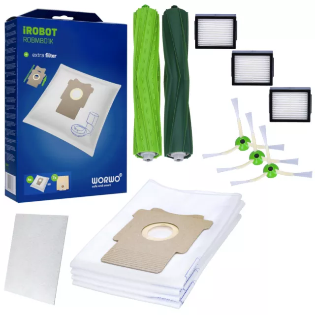 Kit pour aspirateur iRobot Roomba i7 i7 + Brosses, Filtres et Sacs