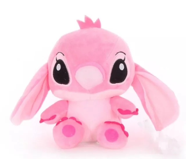 Peluche Stitch Rosa Sentado Grande 75 Cm Angel