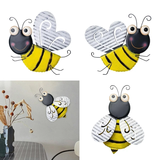 Kreativer Wandbehang, Skulptur, Garten, Hintergrund, Biene, Wanddekoration