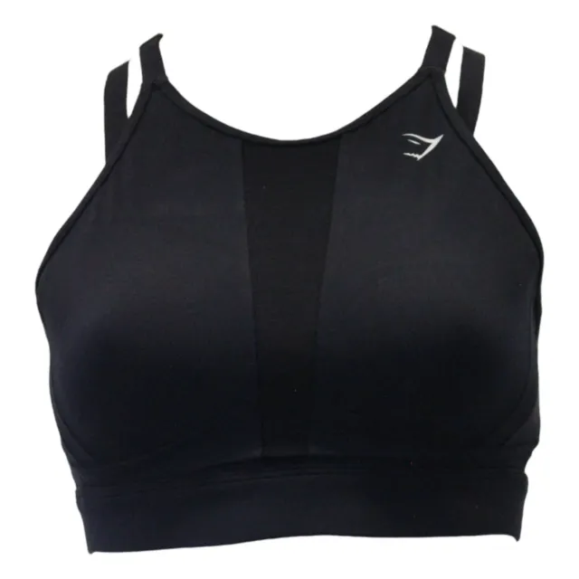 GYMSHARK WOMENS STUDIO Sports Bra /top Size Large black New