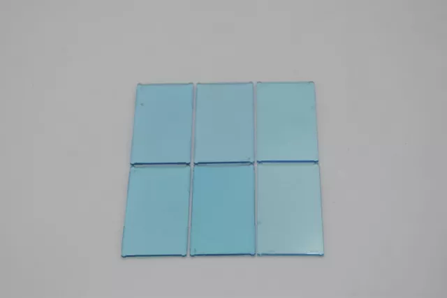 LEGO 6 X Vetro Finestra Trans-Light Blue Glass per Finestra 1x4x6 57895