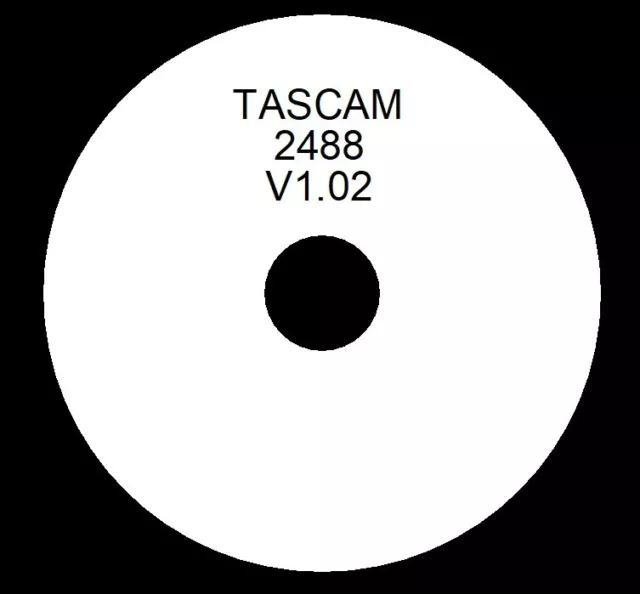 Tascam 2488 Firmware Operating System CD V1.02 (Latest version, CD only)