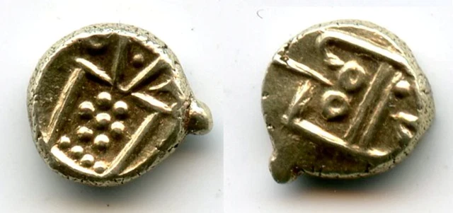 Superb gold fanam, Dutch VOC in Tuticorin, c.1658-1795, S-E India (Herrli #3.07.