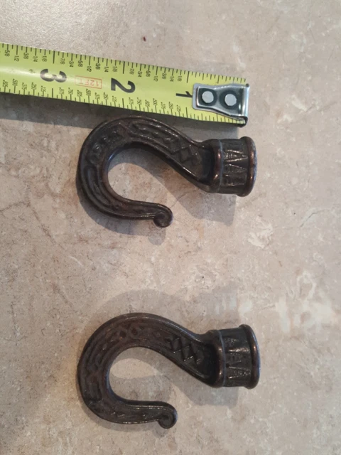 Antique Vtg Victorian Eastlake Cast Iron Ornate Ceiling Wall Hanger Hooks