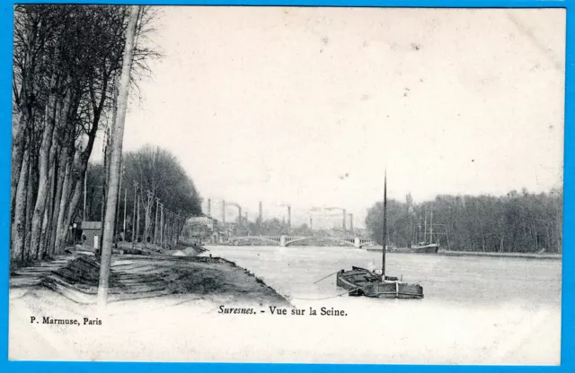 Cpa 92 Suresnes - Vue Sur La Seine