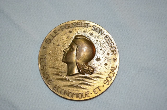 Médaille « Flandre » Compagnie Générale Transatlantique - En Bronze, époque XXème Siècle - Collection Maritime