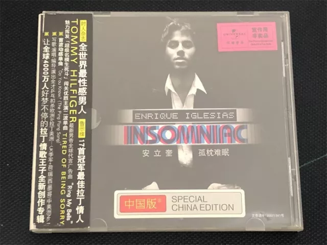 Enrique Iglesias Insomniac China Special Edition CD Cover Promo Sticker Rare