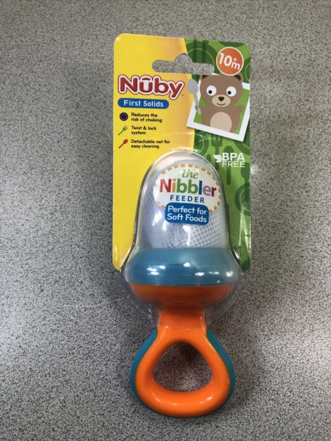 Nûby Nibbler with Travel Cover Orange Locking System BPA Free Child Eating