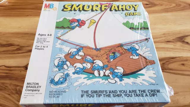 1982 Smurf Ahoy Game-Milton Bradley-Complete