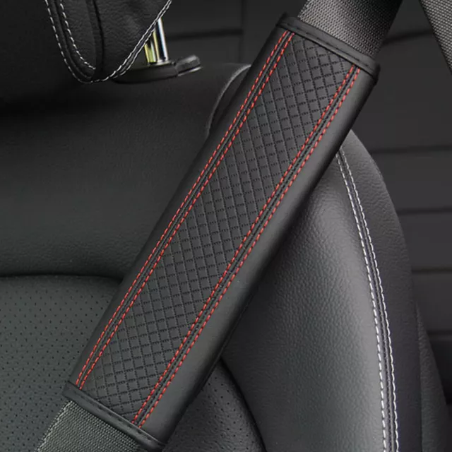 Copertura cintura sedile auto veicolo tracolla cuscinetto protezione accessori nero e rosso