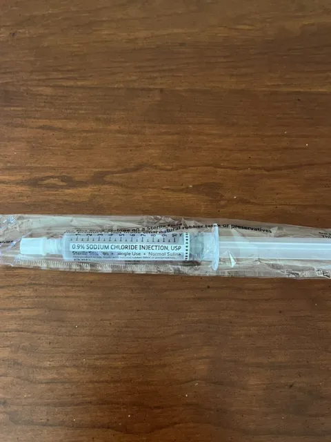 0.9% Sodium Chloride 10 mL syringes. Sterile individually wrapped 30 Ct Exp 2/26