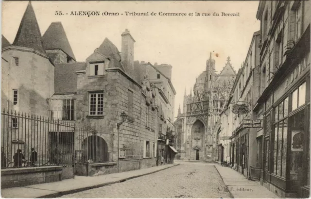 CPA ALENCON - Tribune de Commerce et la Rue du Bercail (138363)