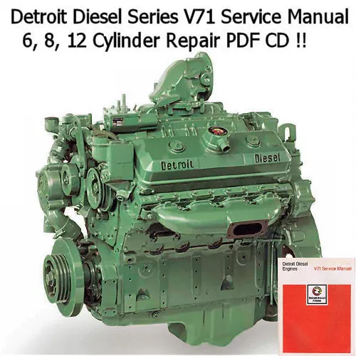 Detroit Diesel Series V71 Service Manual Engine Repair Motor Workshop PDF CD !!