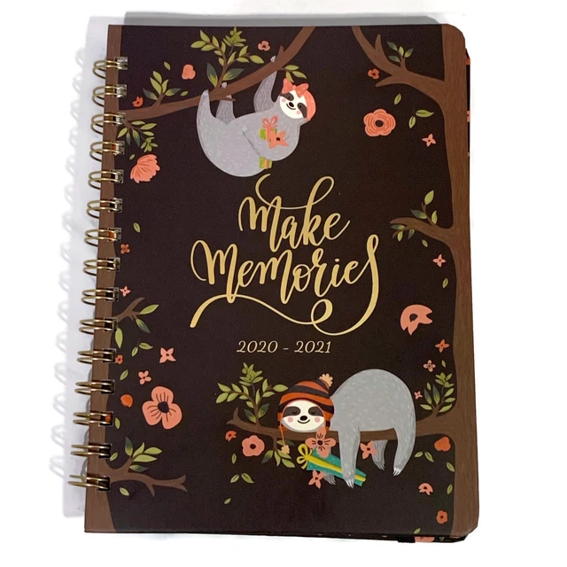SLOTH ACADEMIC WEEKLY & Monthly Planner with Tabs July 2020 - June 2021