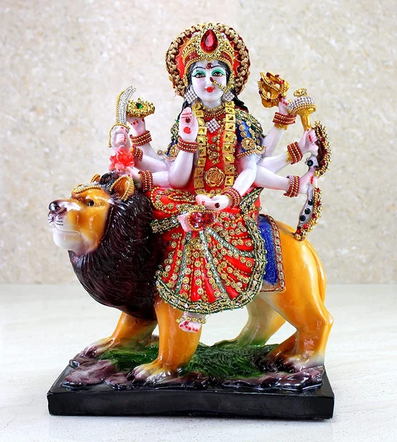Durga Rani LORD MATA RANI Sherawali Durga Devi Estatua Murti Idol Obra Maestra ...