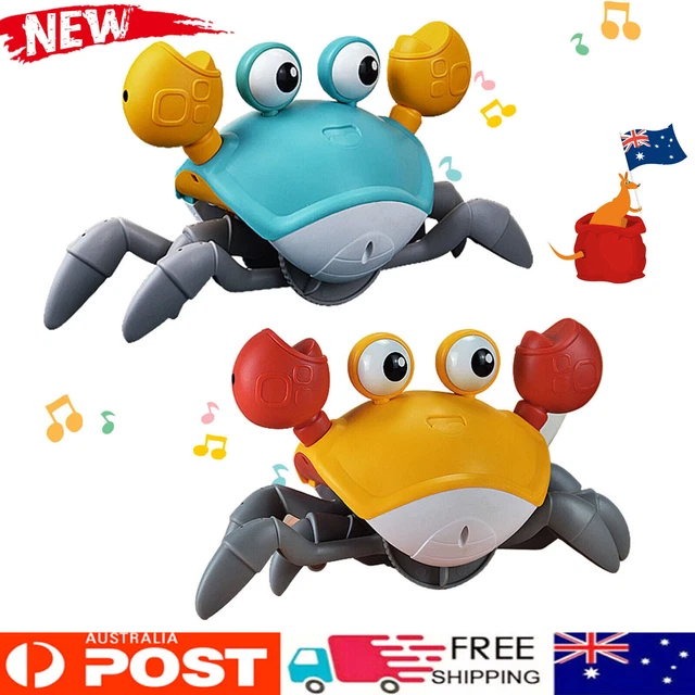 Kids Toddler Interactive Toys Electric Music Crawling Crab Baby Toy LED Light Up