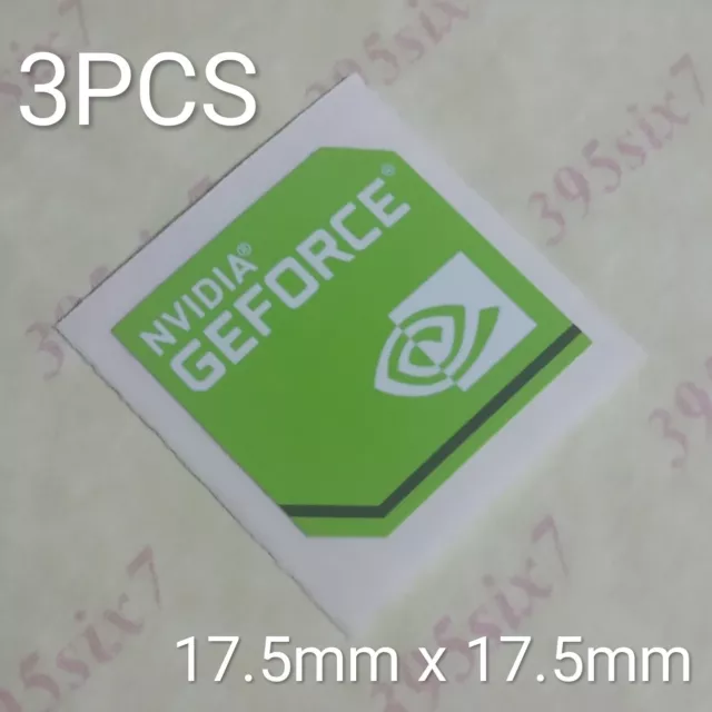 3x NVIDIA GEFORCE  Sticker 17.5mm x 17.5mm