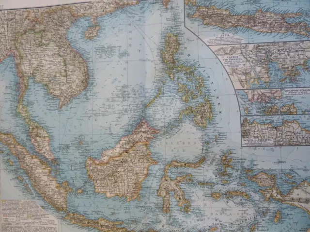 Southeast Asia Malaysia Indonesia Thailand Vietnam 1898 Sternkopf detailed map