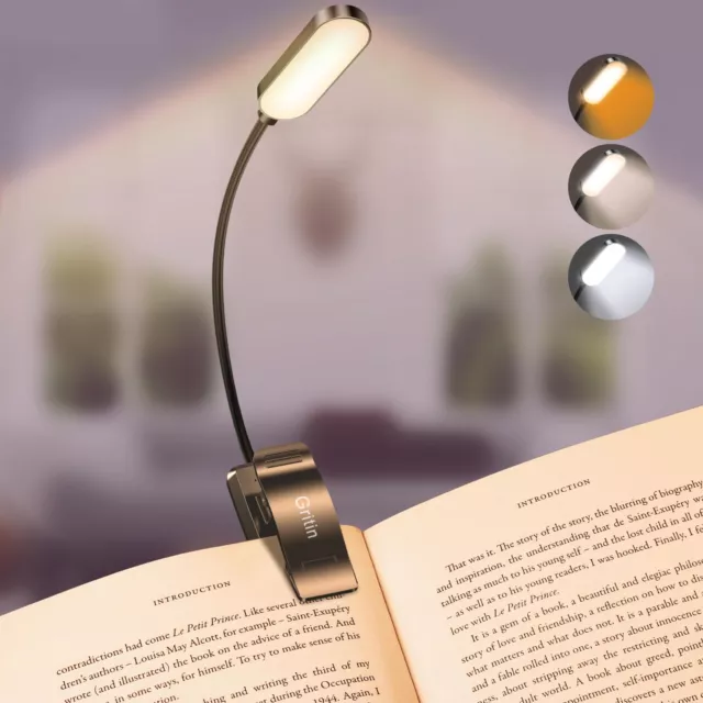 16 LED Luz de libro, Lampara Libro de Lectura con 3 Modos de Protección para